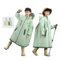 boys and girls for school students full body rain protection backpack seats one-piece raincoats.