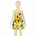 New Girls Floral Strappy Sundress Summer Elegant Beach Dress Baby Toddler Fashionable Casual Party Dresses. 