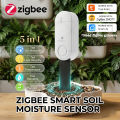Zigbee 3.0 Smart Soil Moisture Sensor:Moisture/Temp/Humidity Meter/Light/Fertility Monitor,For Tuya/Smart Life/Z2M,Need Gateway. 