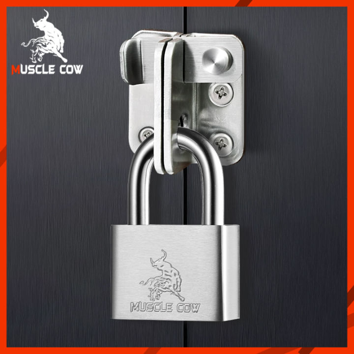 Muscle%20cow%20padlock%2030mm%2040mm%2050mm%20key%20with%203%20keys%20silver%20-%20Image%202