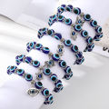 New Blue Eye Resin Bracelet Temperament Casual Hip Hop Series Personality Fatima Palm Devil Eyeball Bracelets Party Date Jewelry. 
