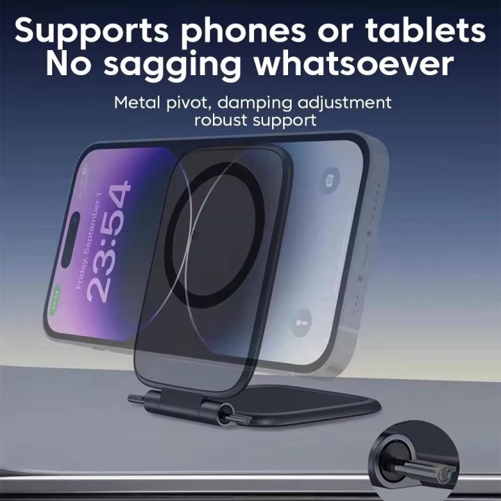 Ultra-thin Magnetic Phone Holder Foldable Portable Mount Magnetic Car Cell Phones Bracket Vehicle Navigation Universal Stand