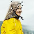 Clear Reusable Waterproof Rain Hat with Wide Brim for Women Lady Outdoor Travel Hiking Gardening Shopping Beach Wind Protection.