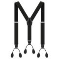 Men Button Suspenders Adjustable lastic Y Shape Tuxedo Suspender with Leather Buttons End Long Lasting Stretch Ultimate Fashion.
