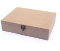 Plain DIY MDF Box for Craft | Unfinished MDF Box Plain for Decoupage | MDF Box for Art and Craft | 14x10 12x9 10x7 inch 6mm Thickness. 