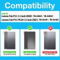 Keyboard Case for Lenovo Tab P11  2021 / Tab P11 2020  TB-J616F TB-J616X TB-J606F TB-J606X, Folio Keyboard Case Cover with Magnetically Detachable Wireless Keyboard –Black. 