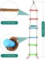 6.6 Ft Climbing Rope Ladder for Kids, Climbing Ladder Hanging Rope Ladder for Indoor Play Set and Outdoor Tree House, Playground Swing Set and Ninja Slackline. 