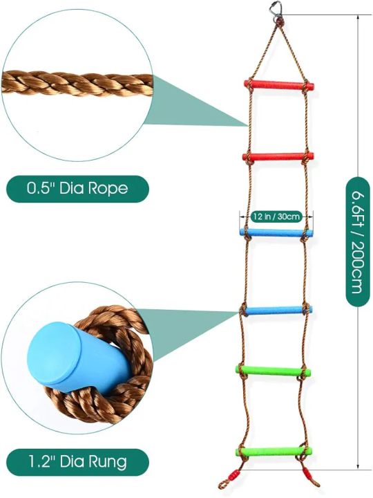 6.6%20Ft%20Climbing%20Rope%20Ladder%20for%20Kids,%20Climbing%20Ladder%20Hanging%20Rope%20Ladder%20for%20Indoor%20Play%20Set%20and%20Outdoor%20Tree%20House,%20Playground%20Swing%20Set%20and%20Ninja%20Slackline%20-%20Image%205