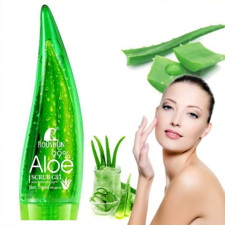 Roushun 99% Aloe Scrub Gel 150ml Nourish & Repair Skin