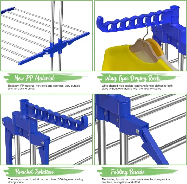 Three%20layers%20Heavy%20Duty%20Double%20Pole%20Foldable%20Cloth%20Drying%20Stand%20-%20Image%204