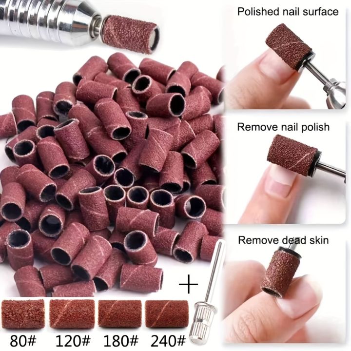 100/50/30/10Pcs Professional Sanding Cap Bands For Electric Manicure ...