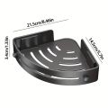 No-Drill Wall-Mounted Corner Shelf - ABS Storage Rack for Bathroom Sink and Toilet. 