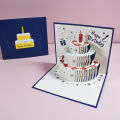 Happy Birthday Card for Girl Kids Wife Husband 3d Birthday Cake Pop-Up Greeting Cards Postcards Gifts with Envelope. 