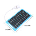 2W 5W Solar Panel With USB Waterproof Outdoor Hiking And Camping Portable Battery Mobile Phone Charging Bank Charging Panel 5V.