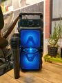 Wireless Portable Karaoke Speaker GTS-1571 With Wired Microphone Support Bluetooth, Mic, FM Radio, TF Memory Card Reader and USB Pen Drive. 