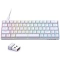 Kemove Mechanical Gaming Keyboard TMKB T63 ARGB Wired, Wireless 2.4GHz and Bluetooth Red Switches 60% Mechanical Gaming Keyboard. 