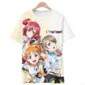 New hot selling summer 3D anime printed outdoor running fitness men's and women's casual comfortable short sleeved T-shirt. 