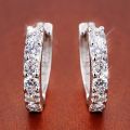 Fast Ship Newest Luxury Romantic Women Jewelry  Plated Rhinestone Crystal Hoop Earrings For Women Wholesale. 