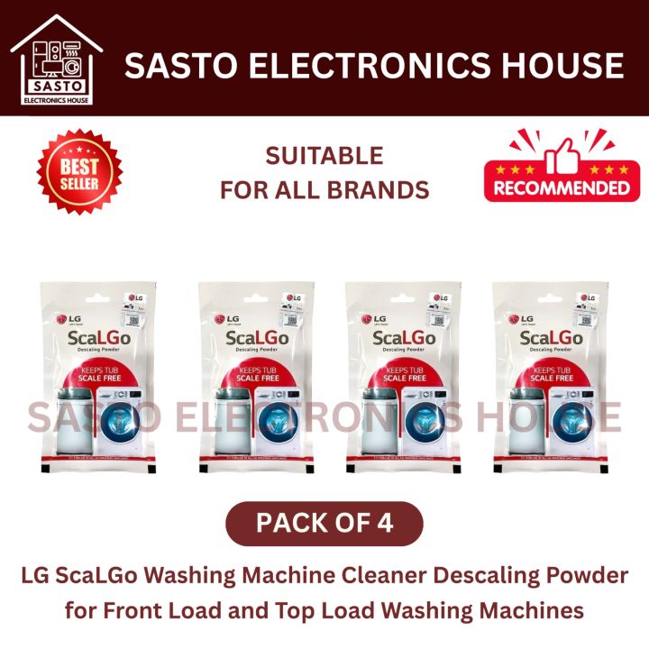 LG Washing Machine Discaling Powder For Top Load And Front Load | LG Descaler | Suitable For All Brands | Pack of 4(4x100g)