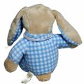 Dan Dee Plush Bunny Rabbit Sings Jesus Loves Me Blue Gingham with music 10 inch. 