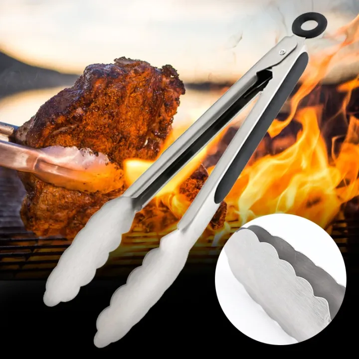 9/12/16%20inch%20Stainless%20Steel%20BBQ%20Grilling%20Tongs%20Salad%20Food%20Clip%20Non-Slip%20Handle%20Bread%20Serving%20Tong%20Cooking%20Barbecue%20Clip%20Clamp%20-%20Image%206