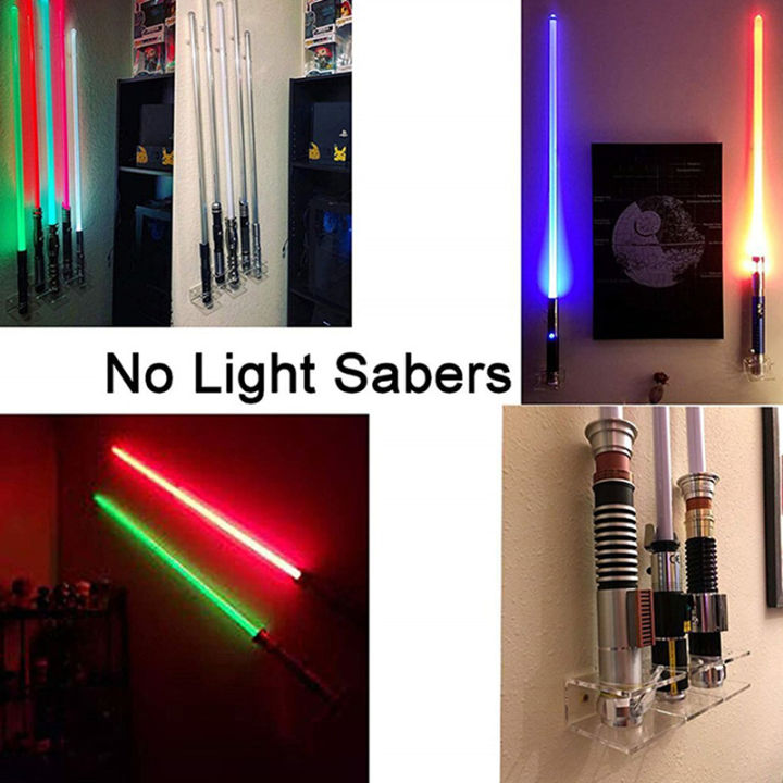 Universal Clear Acrylic Rack Lightsaber Display Wall Mount Light Saber ...