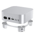 Aluminum Stand for Mac Mini M4/M4 Pro: Cooling Holder with Power Button Access & Anti-Slip Design.