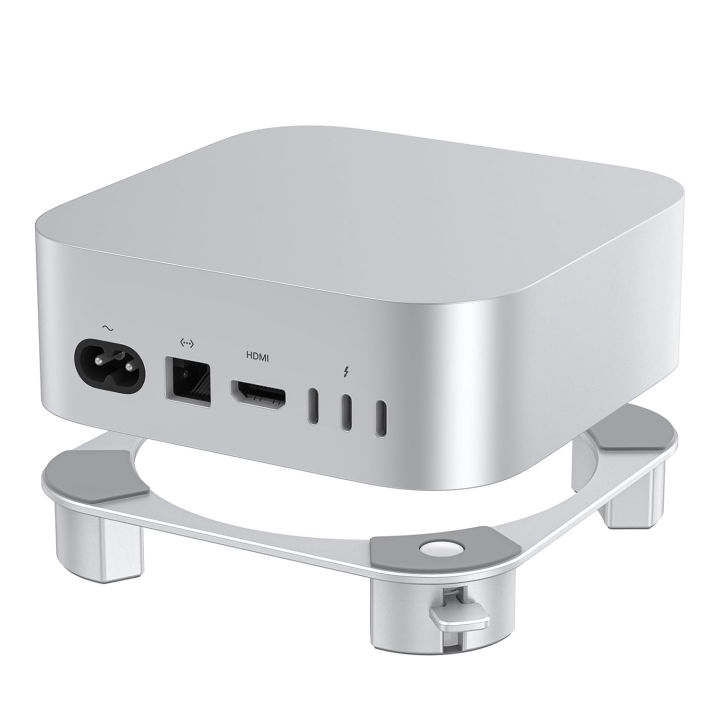 Aluminum Stand for Mac Mini M4/M4 Pro: Cooling Holder with Power Button Access & Anti-Slip Design