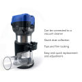 Trimming Machine Base Adjustable Aluminum Alloy Plunge Router Base with Dust Collection Cover. 