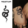 INKARTLINK Geometric Snake Tattoo Patch 1-2 Weeks Long lasting Polygonal Scale Splicing Waterproof Temporary Tattoo. 