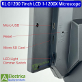 KL G1200 1-1200X Microscope Digital Portable 7" LCD Video Microscope 12MP for Soldering Electronic PCB Inspection Continuous Zoom by Electrica. 