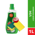 Vim Liquid Dishwash 1L Scrubber Free. 