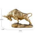 Wall Street Charging Bull Sculpture, Resin Bull Figurines European Style Home Decor Bull Statue. 