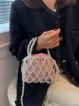 pearl beaded bag. 