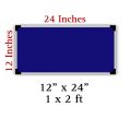 Art Diaries Premium Notice Board in Red, Blue, Green, and Black - 12"x24" or 1x2 ft. 