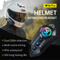 Y12 Pro Motorcycle Helmet Intercom Bluetooth 5.4 Headset Waterproof 500m Intercomunicador Speaker Wireless Handsfree Interphone.