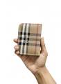 🔥🔥 Hot Selling! Stylish Check Print Mini Wallet | Compact Credit Card Holder Bag | Ladies Fashion Zipper Key/Coin Purse (Plaid/Beige).