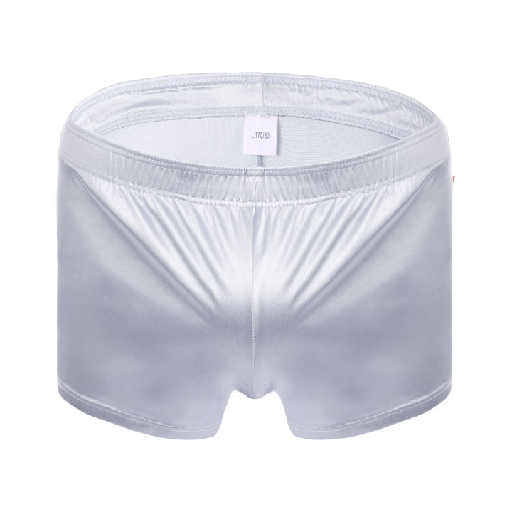 Men's%20Satin%20Sleepwear%20Loungewear%20Sleep%20Shorts%20Bottoms%20Nightwear%20Loose%20Home%20Soft%20Pajamas%20Boxers%20-%20Image%207