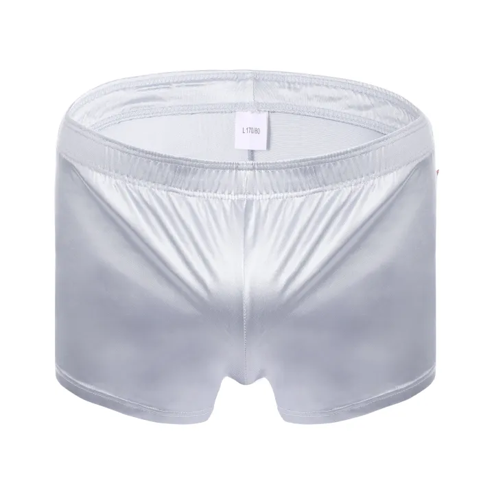 Men's%20Satin%20Sleepwear%20Loungewear%20Sleep%20Shorts%20Bottoms%20Nightwear%20Loose%20Home%20Soft%20Pajamas%20Boxers%20-%20Image%207