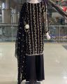 3 pc Hania Amir most famous beautiful dress full of pearl work in  georgette stuff best quality😍 available in small size black colour. 