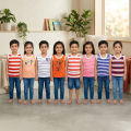 8 Pieces Multi Color Cotton Boy Magi T-shirt By Any Color.