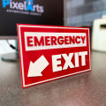 Customized Emergency Exit Sign for Office or Buildings Pathways. 