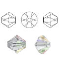 100pcs 4mm Shiny Bicone beads Crystal Beads charms 5238 Loose Spacer Beads Glass jewelry beads for DIY Jewelry Making 36 colors.