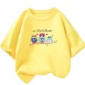 Kawaii Family Owl Tree Cartoon Graphic T-shirt Girls Fashion Cute Summer Tops Kids Short Sleeve Cartoon Clothes. 