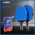 LOKI K5000 - Pair Table Tennis Racket - Premium Blue Rubber - High Quality Performance. 