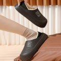 Waterproof Cotton Slippers for Women Men Winter Outdoor Indoor Non slip Home Plush Shoes Thick Bottom Cute Bear Shoes Couple.