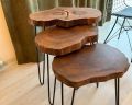Live Edge Console Table 4ft  30 Inch Height Hairpin Legs  Solid Wood Entryway Table  Natural Wooden Slab  Rustic Hallway Table  Handmade Sofa Back Table for Home Decor. 
