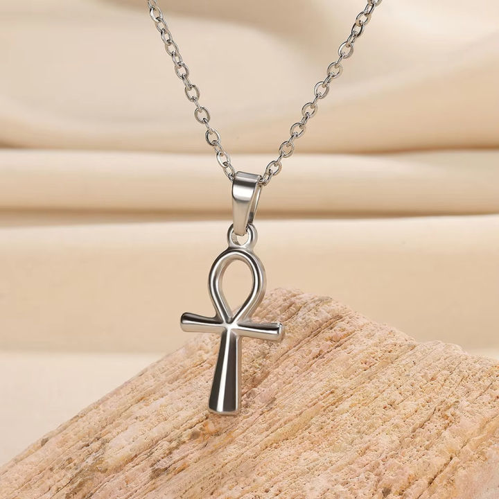 Stainless%20Steel%20Cross%20Pendant%20Necklace%20For%20Women%20Men%20Gold%20Color%20Ancient%20Egypt%20Ankh%20Cross%20Charm%20Choker%20Jewelry%20Hip%20Hop%20Gift%20-%20Image%204