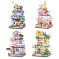 City Street View Building Block Set DIY Ice Cream Coffee Flower Shop Model Building Toy Ideal for Home Decor and Holiday . 