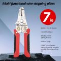 DELIXI ELECTRIC Wire Stripping Pliers Multifunctional Wire Splitting Pliers 7-Inch Electrician Special Pliers Wire Cutting Plier.